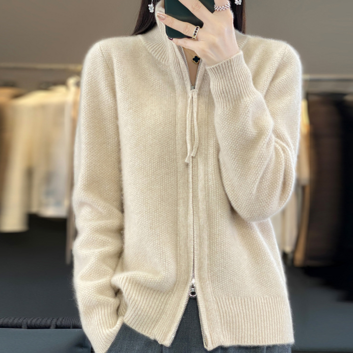 Luna | Weicher Cardigan mit Reißverschluss