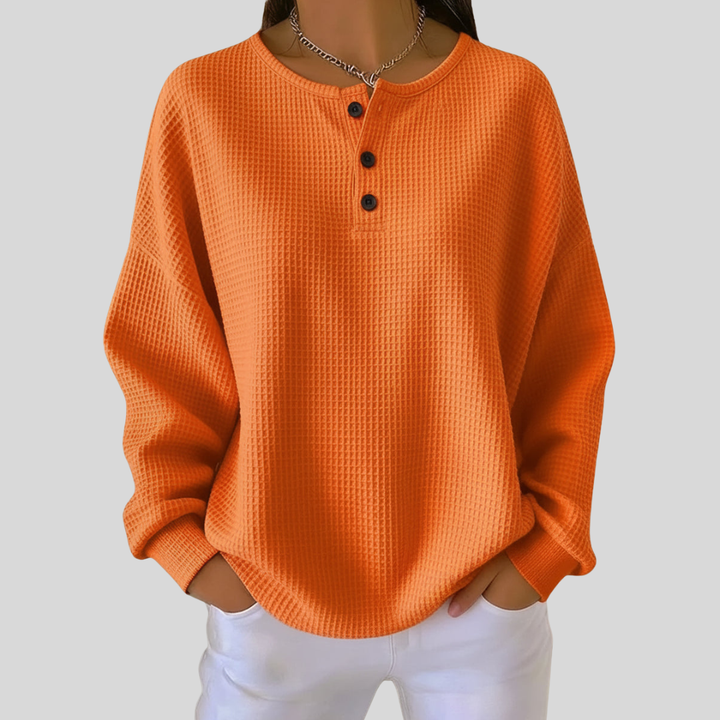 Nessa™ | Lässiges Henley Sweatshirt