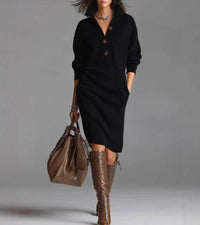 Damaris | Warmes, elegantes und bequemes Strickkleid.
