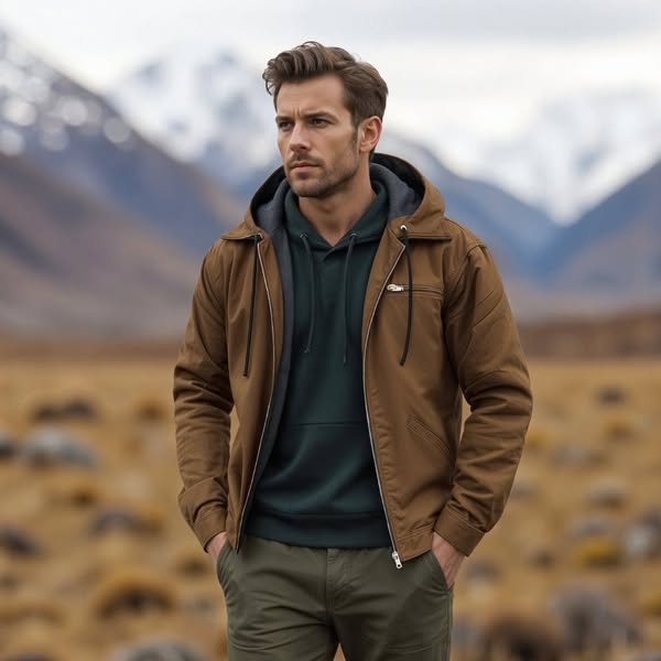 Henry™ | Warme Fleecegefütterte Vintagejacke mit Kapuze