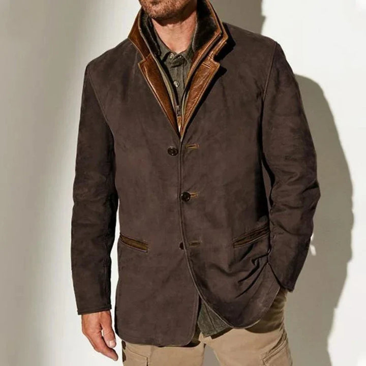Arthur™ | Vintage Wildleder-Look Schichten Blazer Jacke