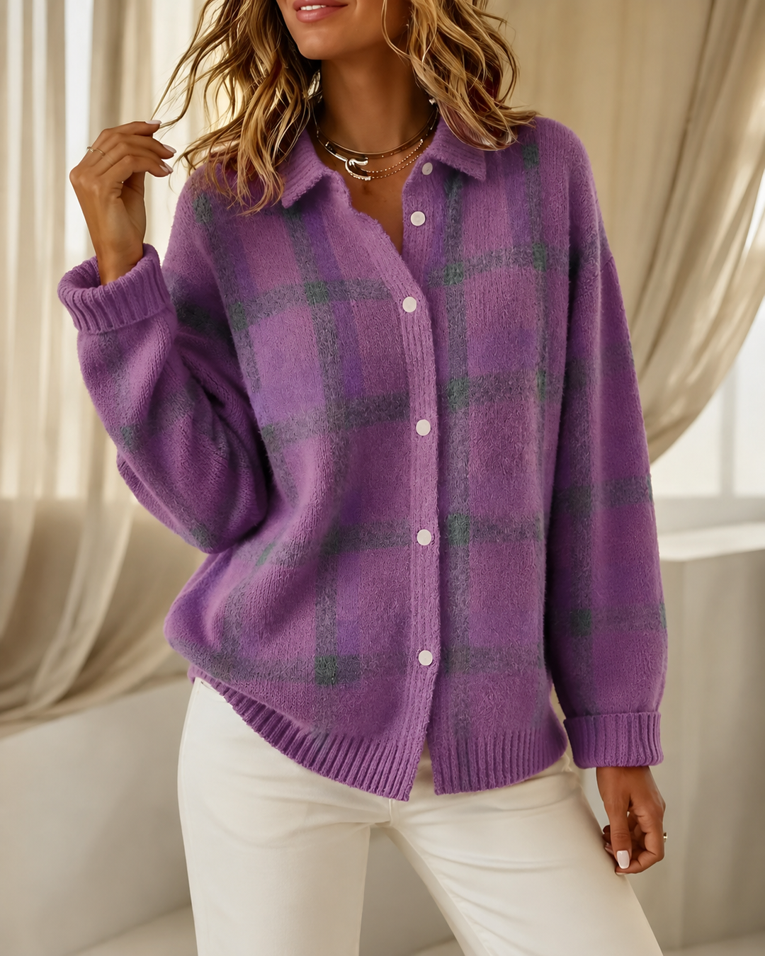 Tesa™ | Karierter Strickpullover