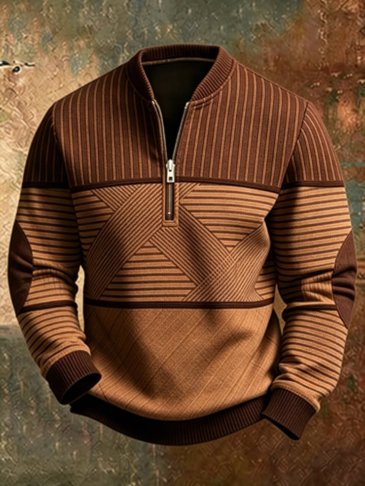 Viktor | Stilvolle Herrenpullover mit Halbreißverschluss