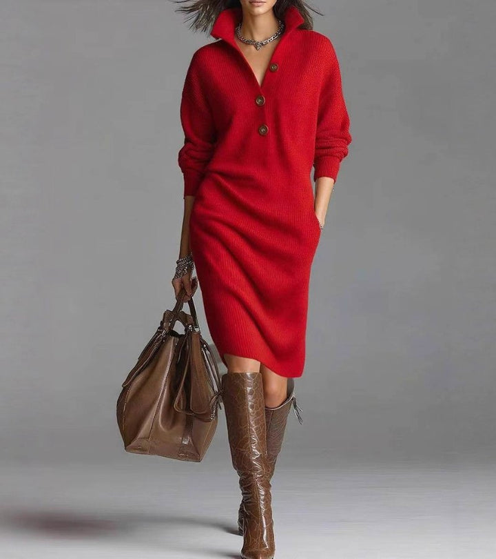 Damaris | Warmes, elegantes und bequemes Strickkleid.