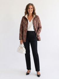 DELACROIX | Damast Steppjacke in Pflaume Sophie