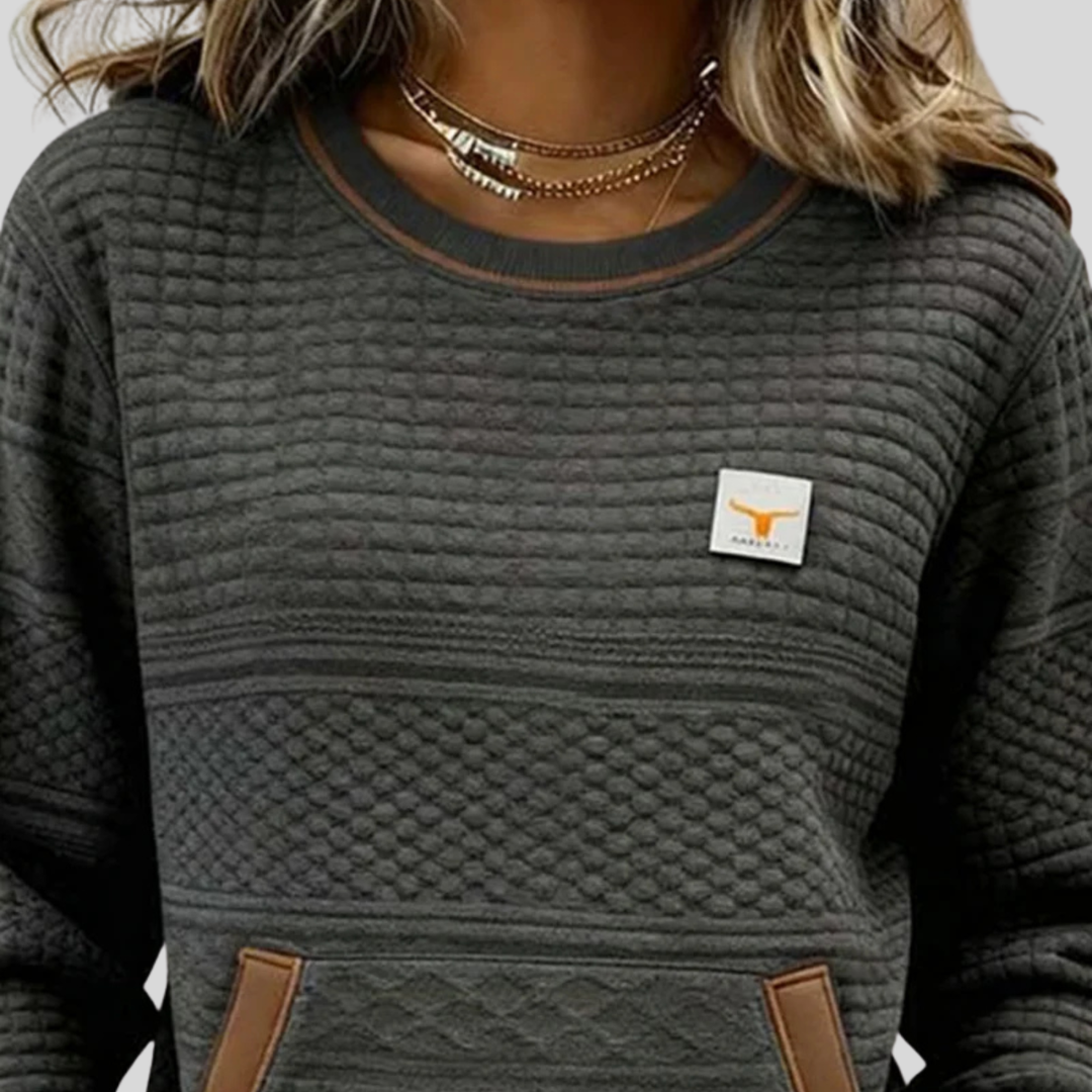 Noelle™ | Crew Neck Farbblock Sweatshirt