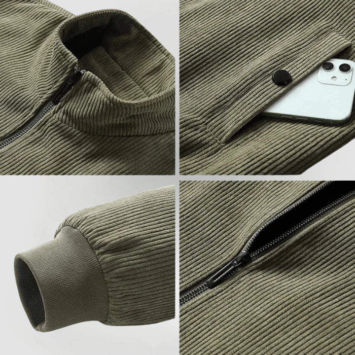 David™ | Warme klassische Cordjacke mit Fleece-Futter