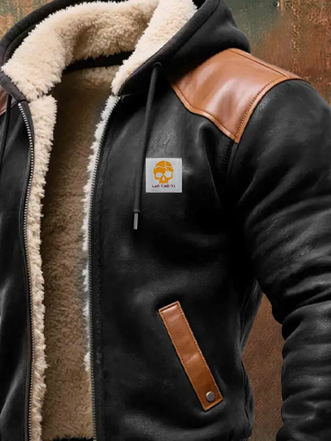 Winterjacke mit feinen Lederdetails
