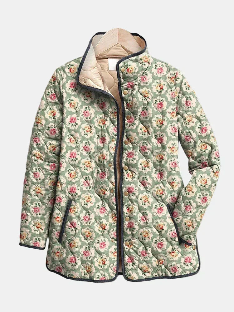 DELACROIX | Gepolsterte Jacke mit Blumenmuster Amélie