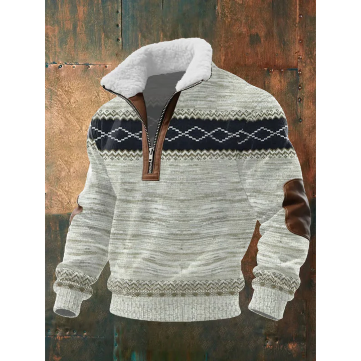Ettiene | Fleece-Pullover mit Reißverschluss und hohem Kragen