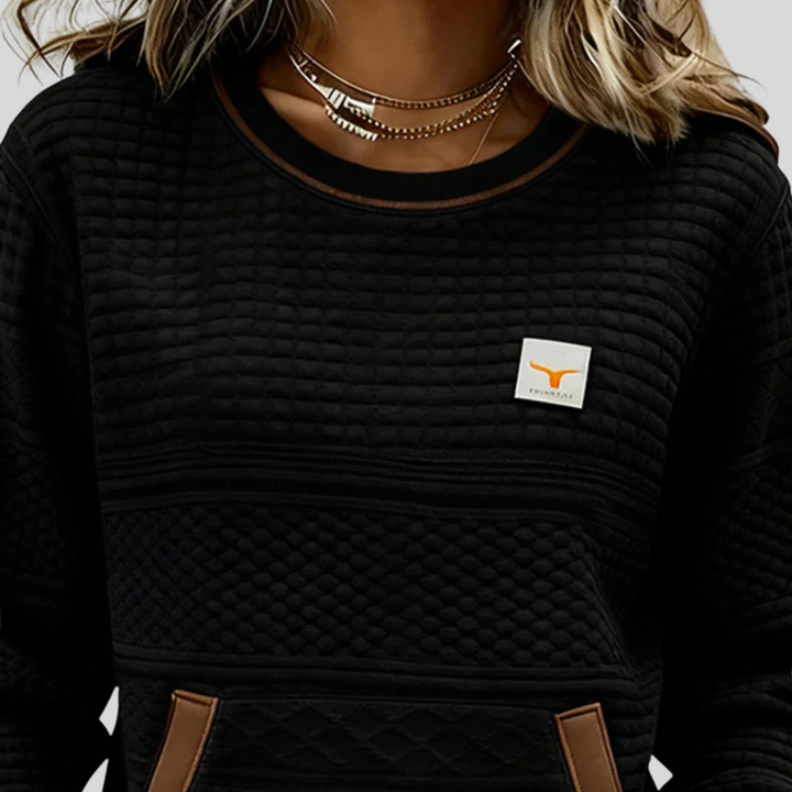 Noelle™ | Crew Neck Farbblock Sweatshirt