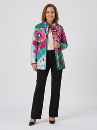 DELACROIX | Steppjacke Aquarell Blumen Lucie