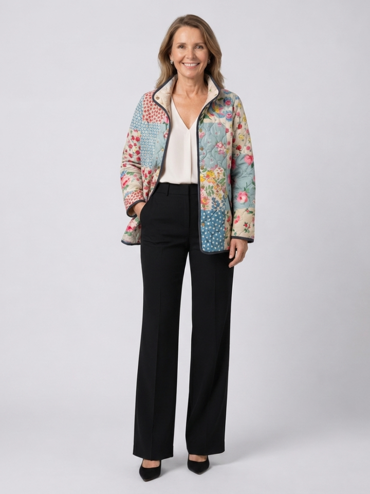 DELACROIX | Gepatchte Blütensteppjacke Chloé