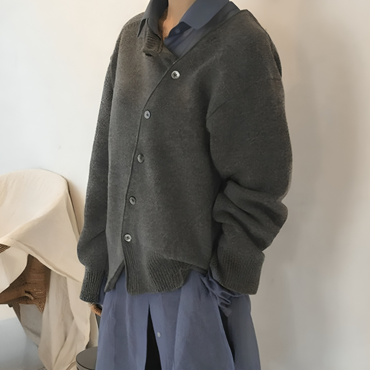 Luna | Cardigan mit asymmetrischen Knöpfen