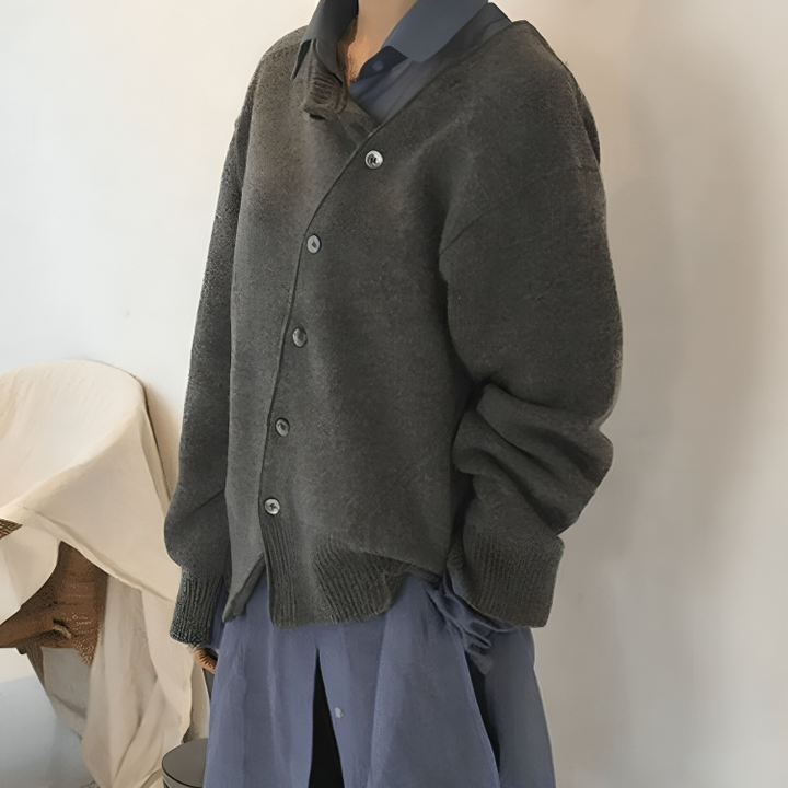 Luna | Cardigan mit asymmetrischen Knöpfen