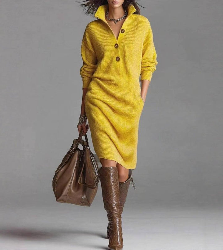 Damaris | Warmes, elegantes und bequemes Strickkleid.