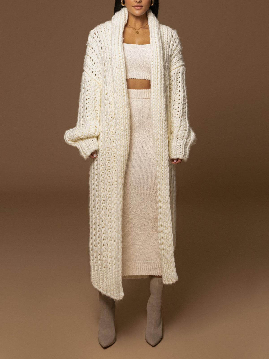 Ivory™| Strickmantel