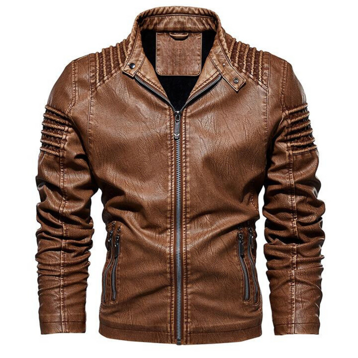 Andrew™ | Vintage Ripp-Shoulder Moto-Jacke
