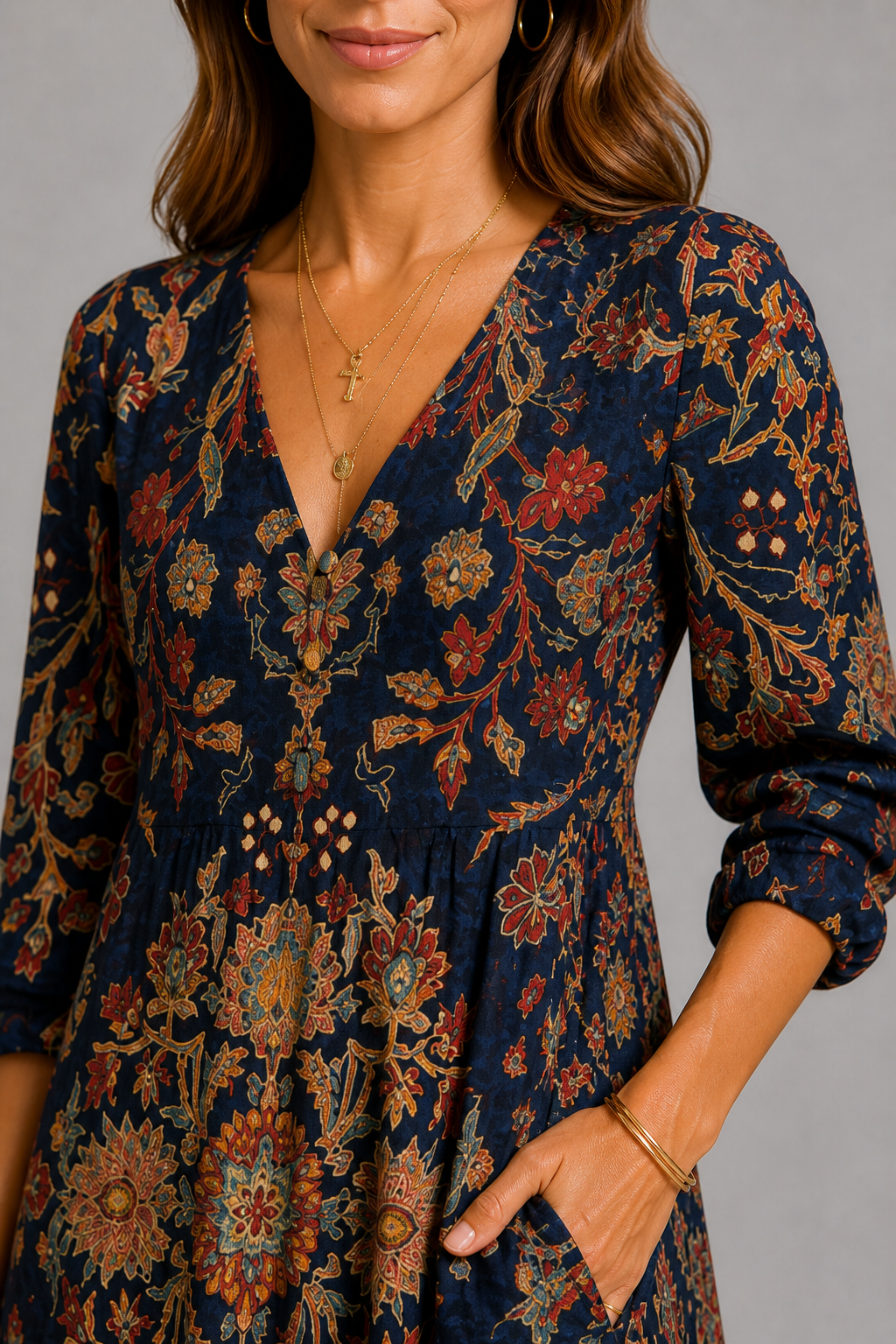 Herbstrose Kleid