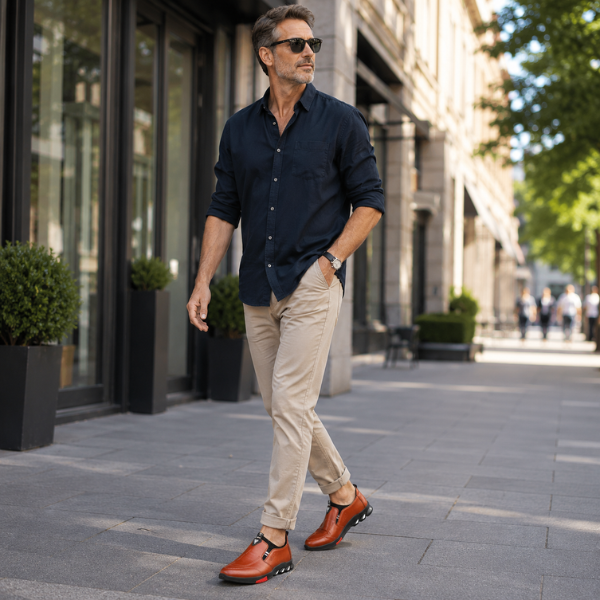 Eleganter Herrenschuh mit rutschfester Sohle