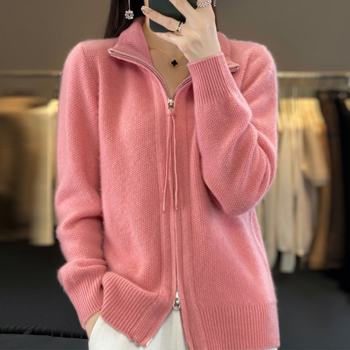 Luna | Weicher Cardigan mit Reißverschluss