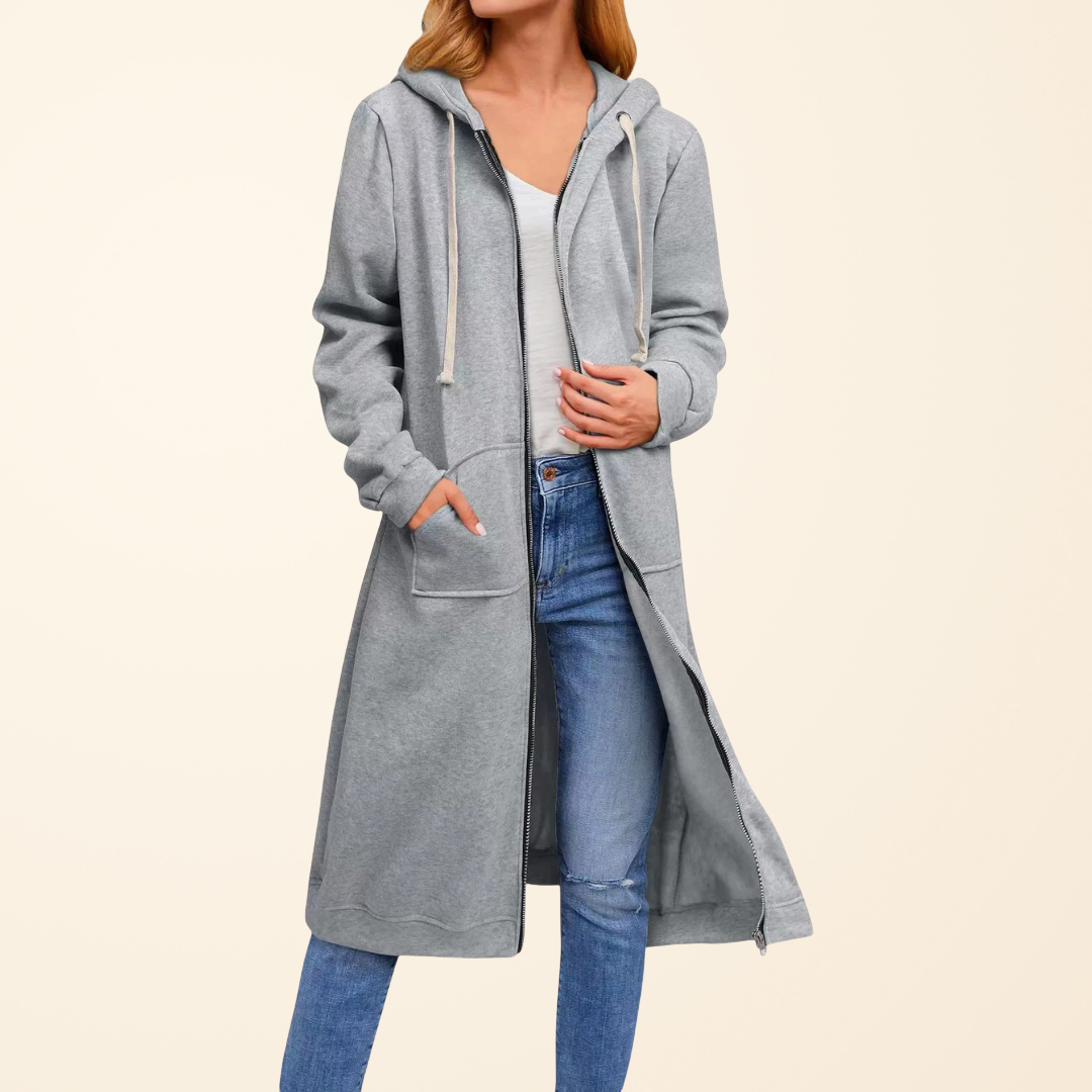 Brixley™ | Langer Cardigan mit Reißverschluss