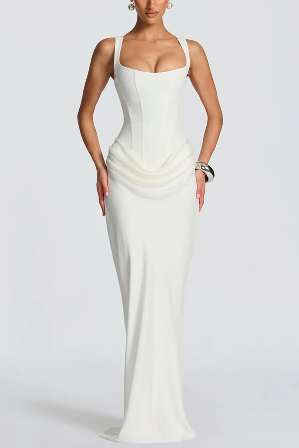 Éléonore | Maxi Kleid Mit Quadratischem Ausschnitt