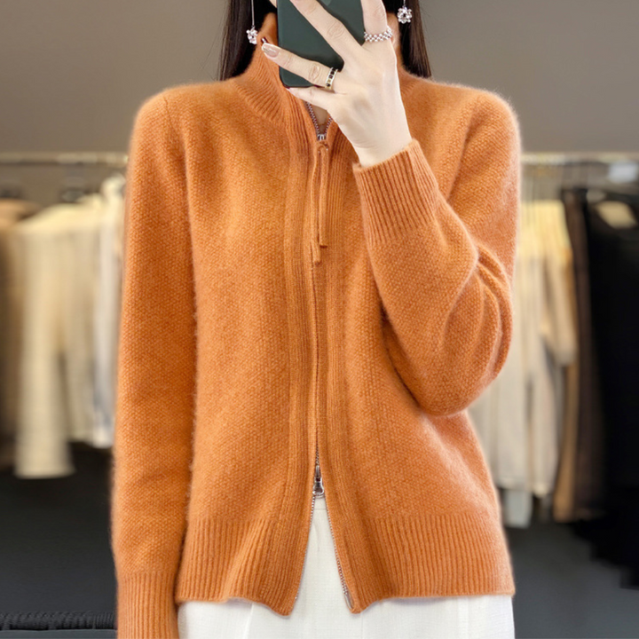 Luna | Weicher Cardigan mit Reißverschluss