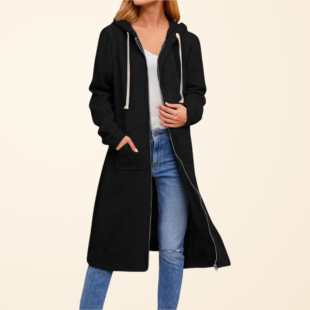 Brixley™ | Langer Cardigan mit Reißverschluss