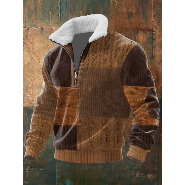 Ettiene | Fleece-Pullover mit Reißverschluss und hohem Kragen
