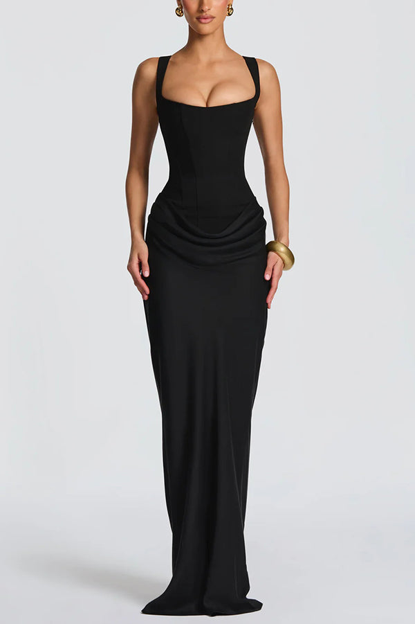 Éléonore | Maxi Kleid Mit Quadratischem Ausschnitt