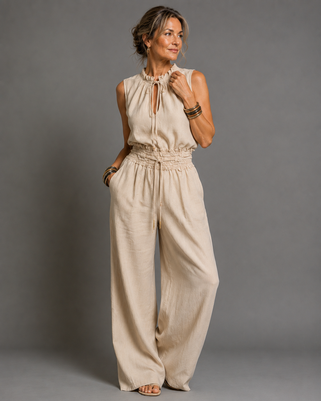 Jette Ärmelloser Jumpsuit Mit Weiten Beinen