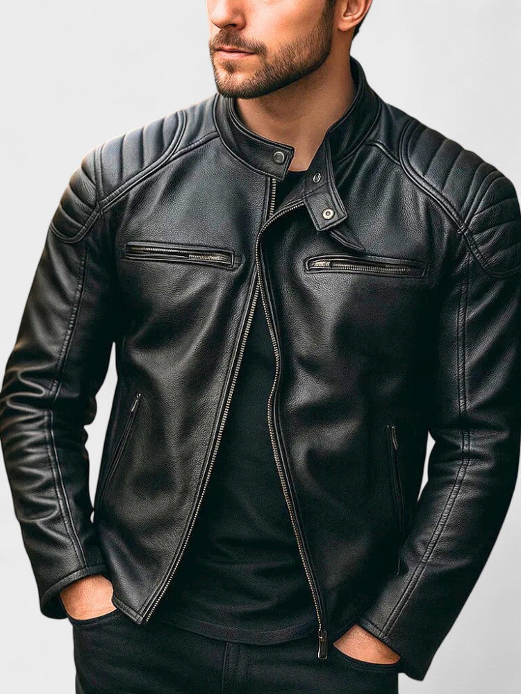 Ted™ | Vintage Abgenutzte Café Racer Jacke
