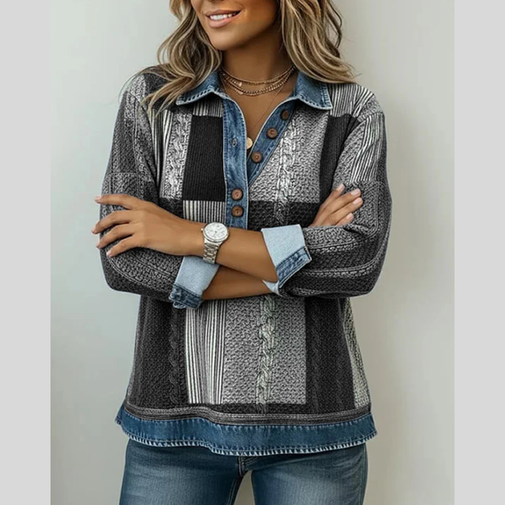 Meridell™ | Farbblock Druck Pullover