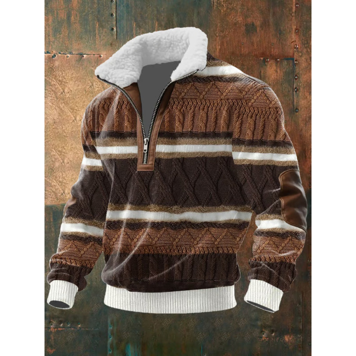 Ettiene | Fleece-Pullover mit Reißverschluss und hohem Kragen