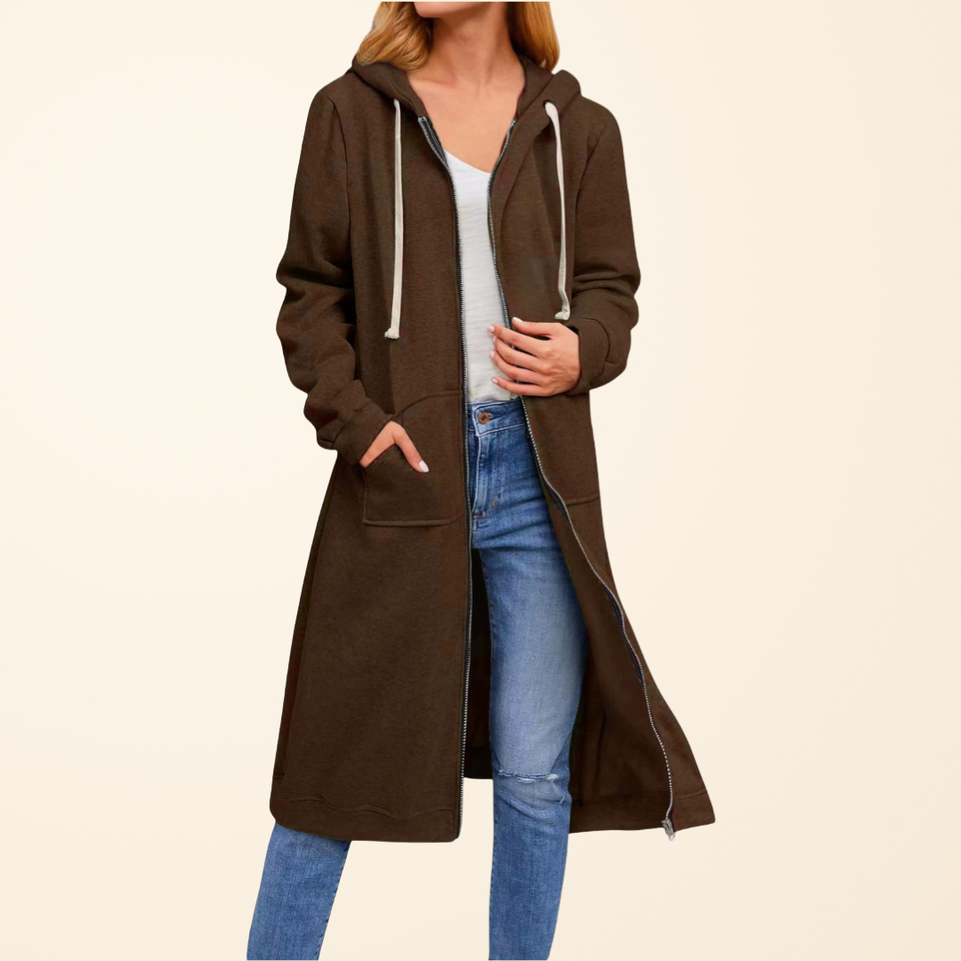 Brixley™ | Langer Cardigan mit Reißverschluss