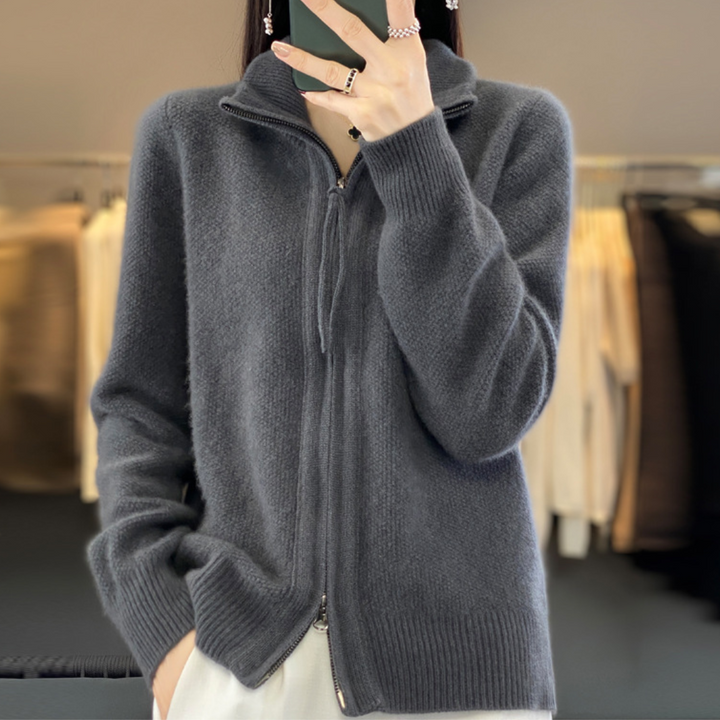 Luna | Weicher Cardigan mit Reißverschluss