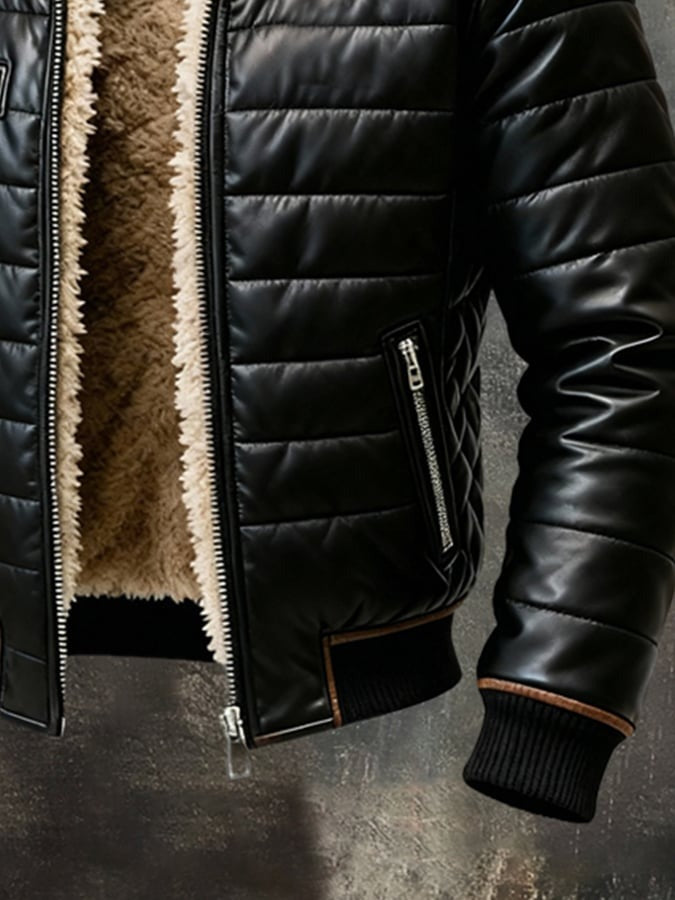 Jacke mit hohem Kragen und raffinierter Schnitt