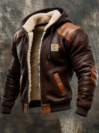 Winterjacke mit feinen Lederdetails