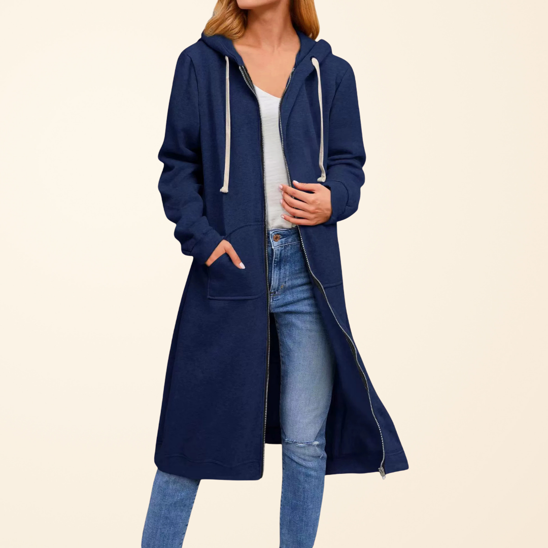 Brixley™ | Langer Cardigan mit Reißverschluss