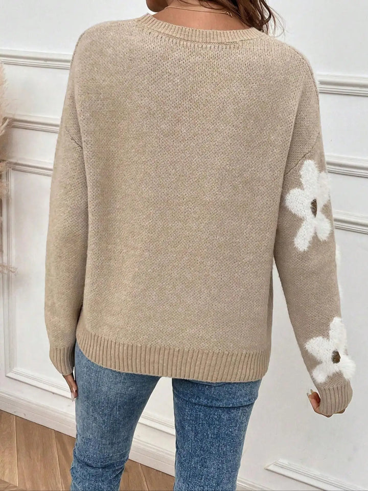 Daisy | Strickpullover mit Blumen