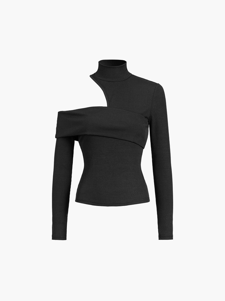 Ginevra | Asymmetrisches Top mit Hohem Kragen