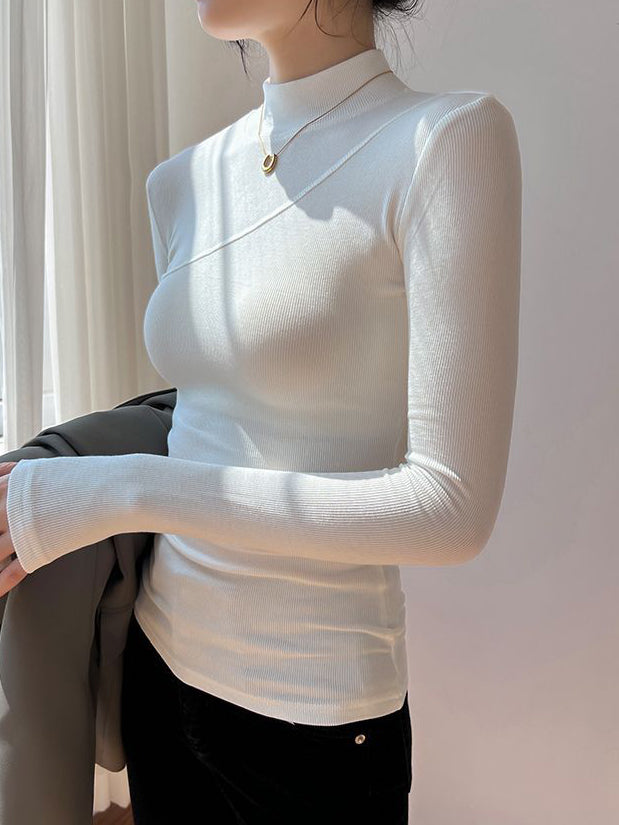 Vivienne | Dünner Pullover mit Stehkragen