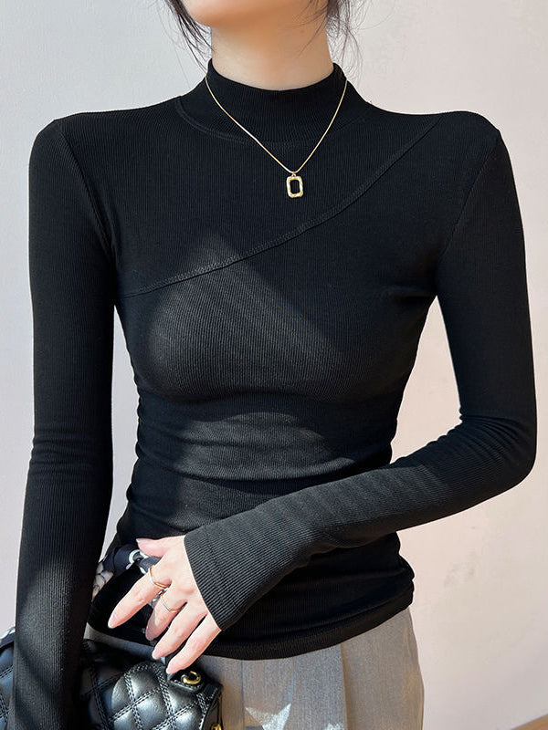 Vivienne | Dünner Pullover mit Stehkragen
