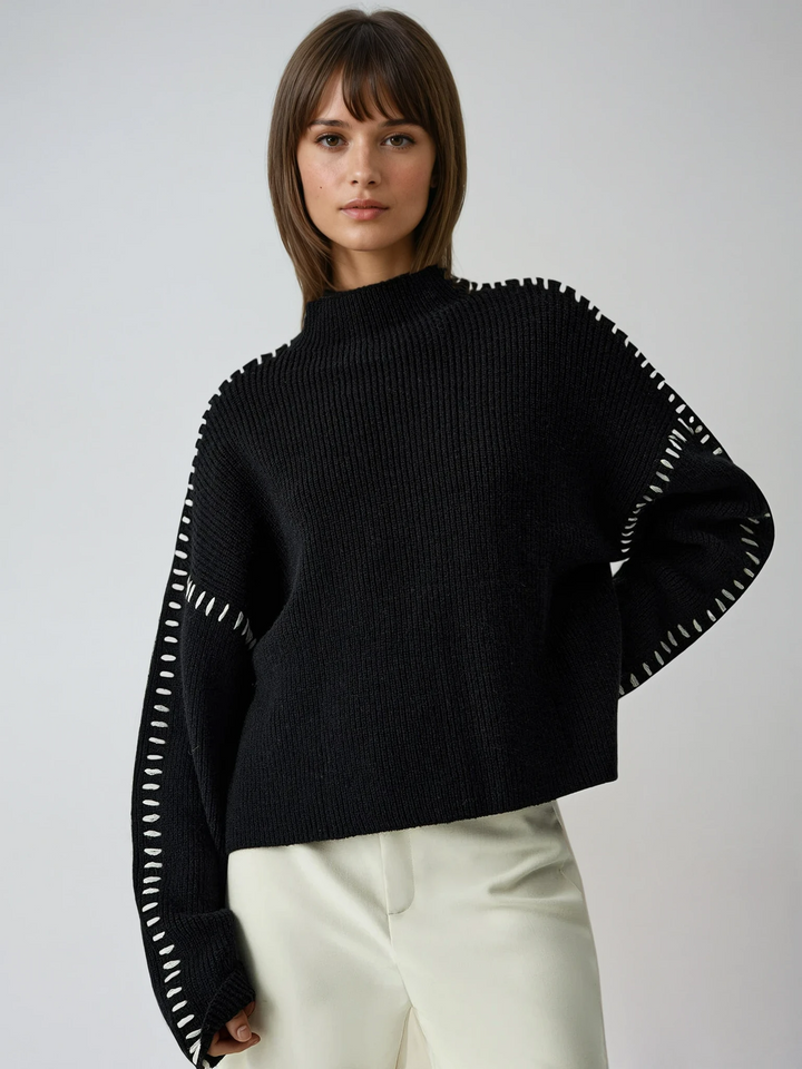 Carys | Relaxed Pullover mit Stehkragen