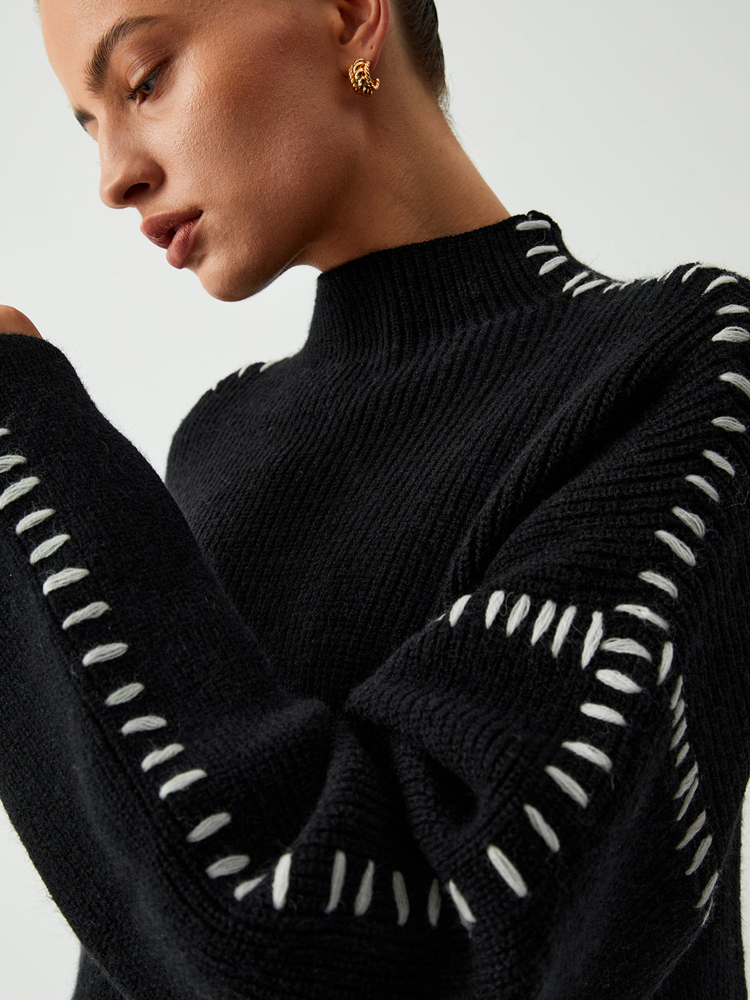 Carys | Relaxed Pullover mit Stehkragen