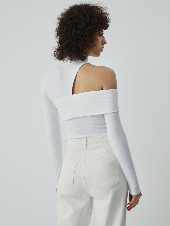Ginevra | Asymmetrisches Top mit Hohem Kragen