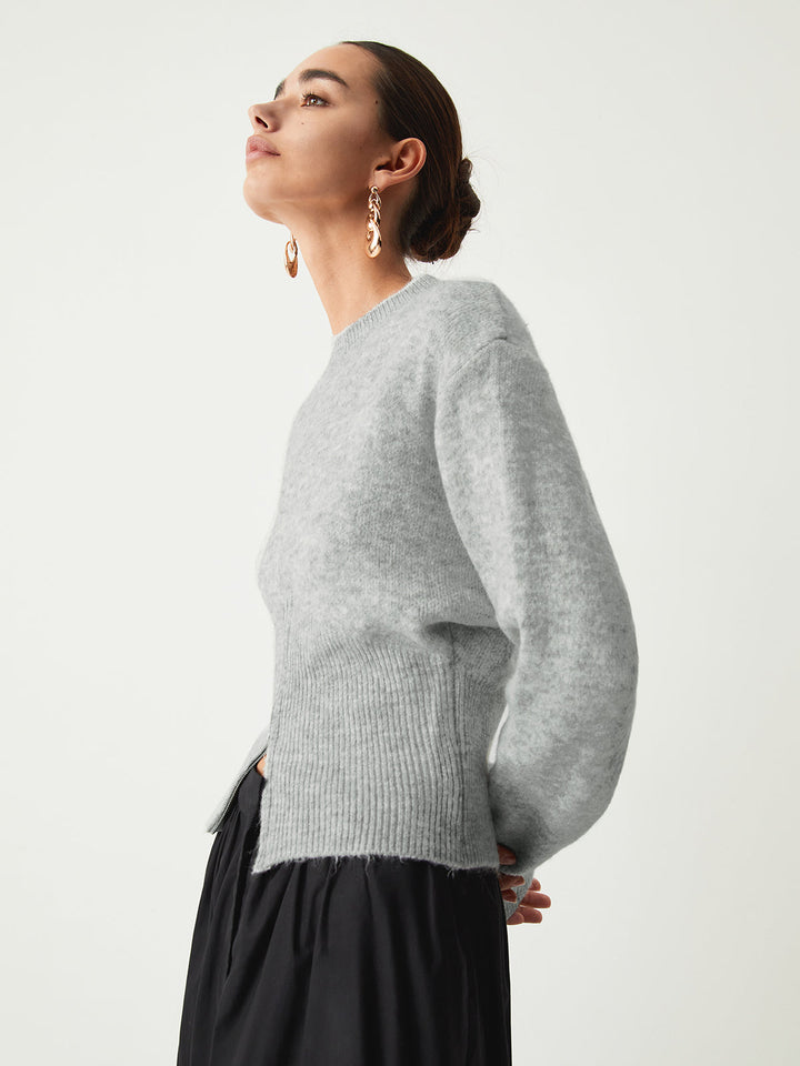 Rosalind | Weicher Pullover mit Halbreißverschluss