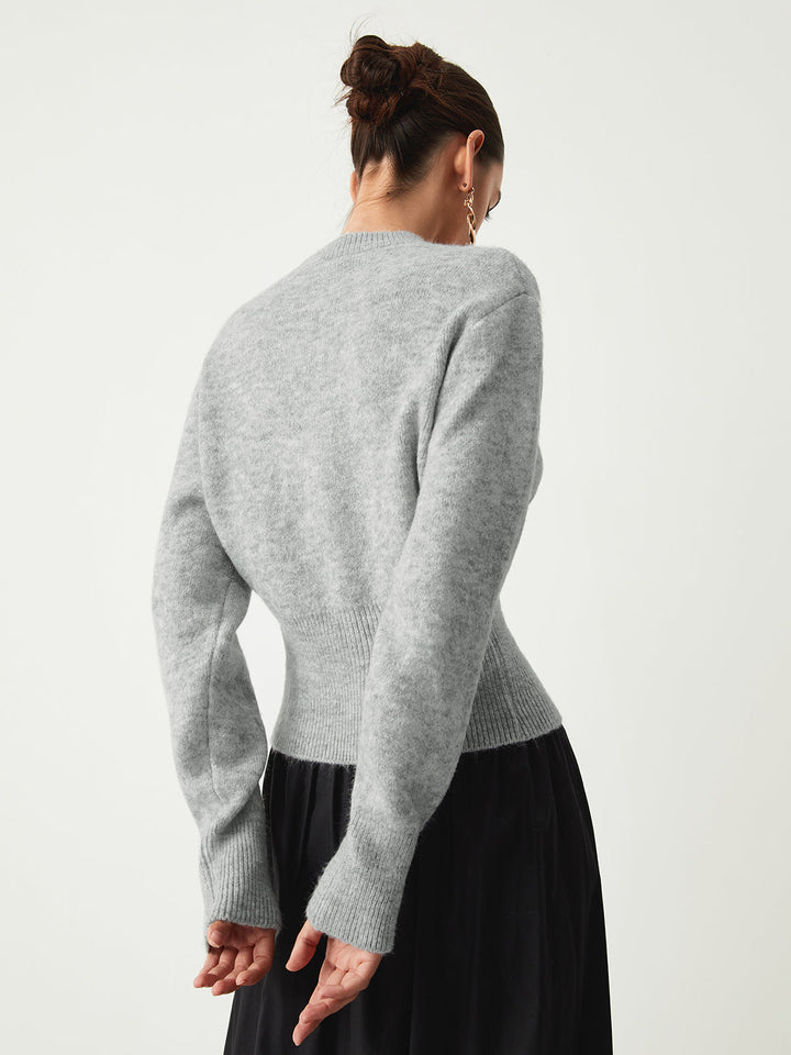 Rosalind | Weicher Pullover mit Halbreißverschluss