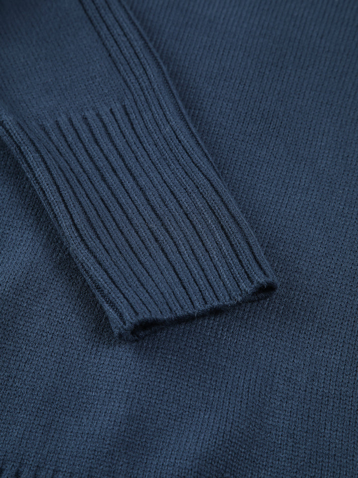 Fern | Rippstrickpullover mit Stehkragen